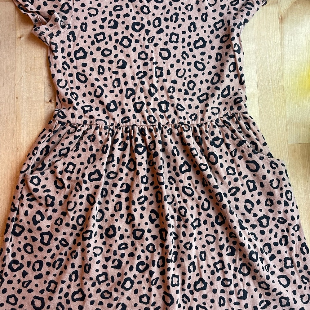 Cat & Jack Tan and Black Leopard Dress